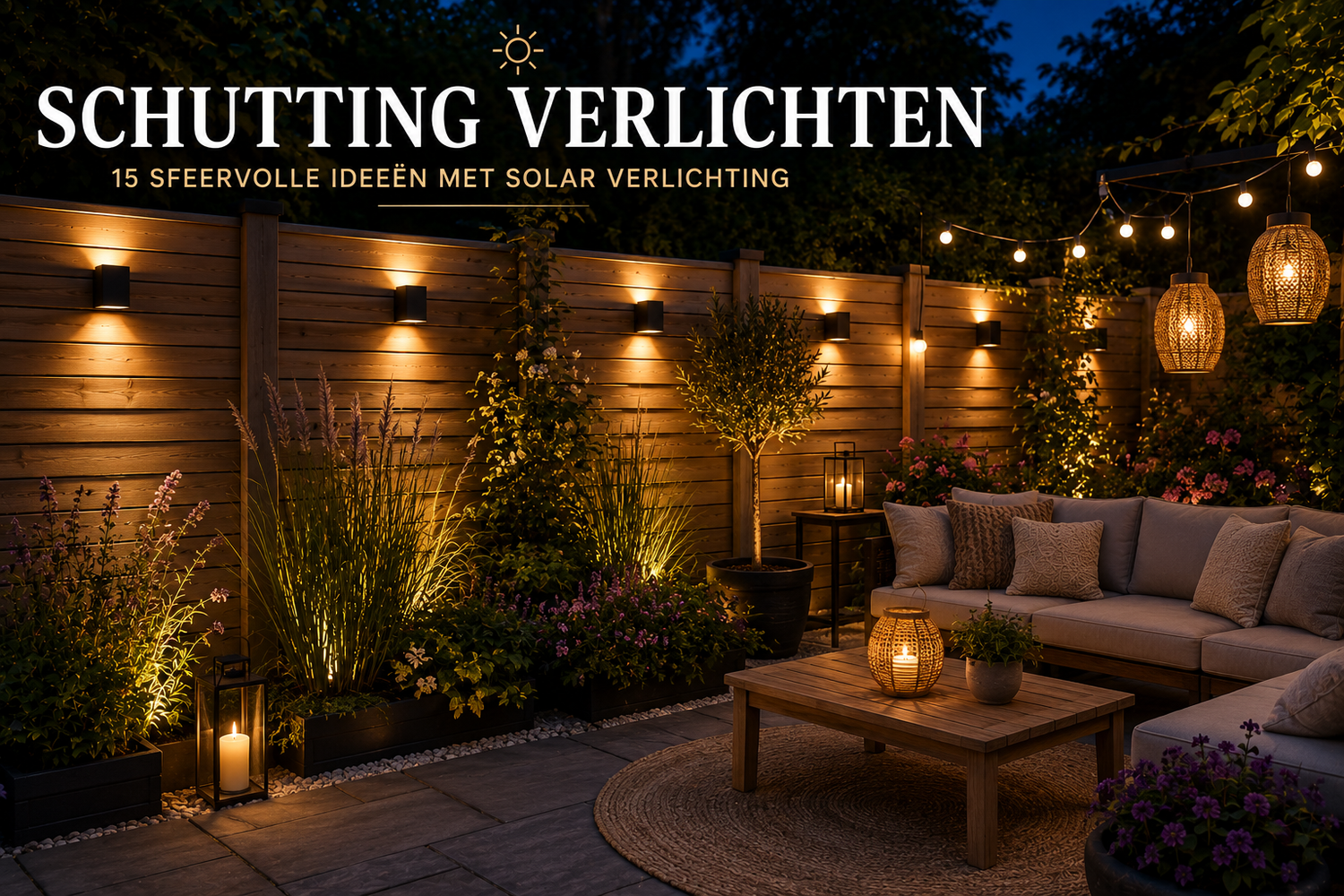 Schutting Verlichten: 15 Sfeervolle Ideeën Met Solar Verlichting