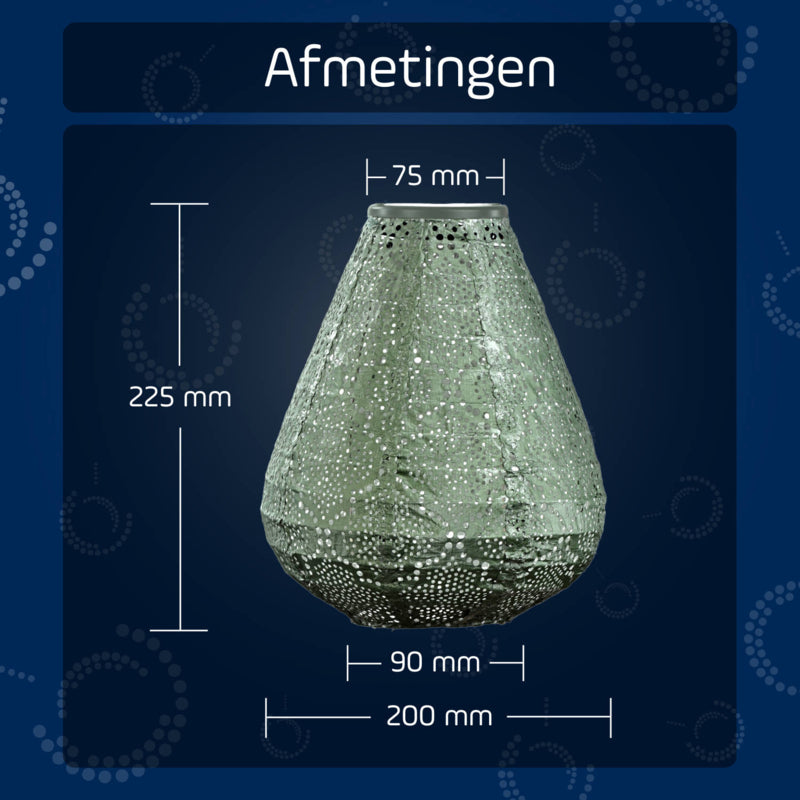 Solar Lampion Tulip - Bazaar Sage Green - 20 cm