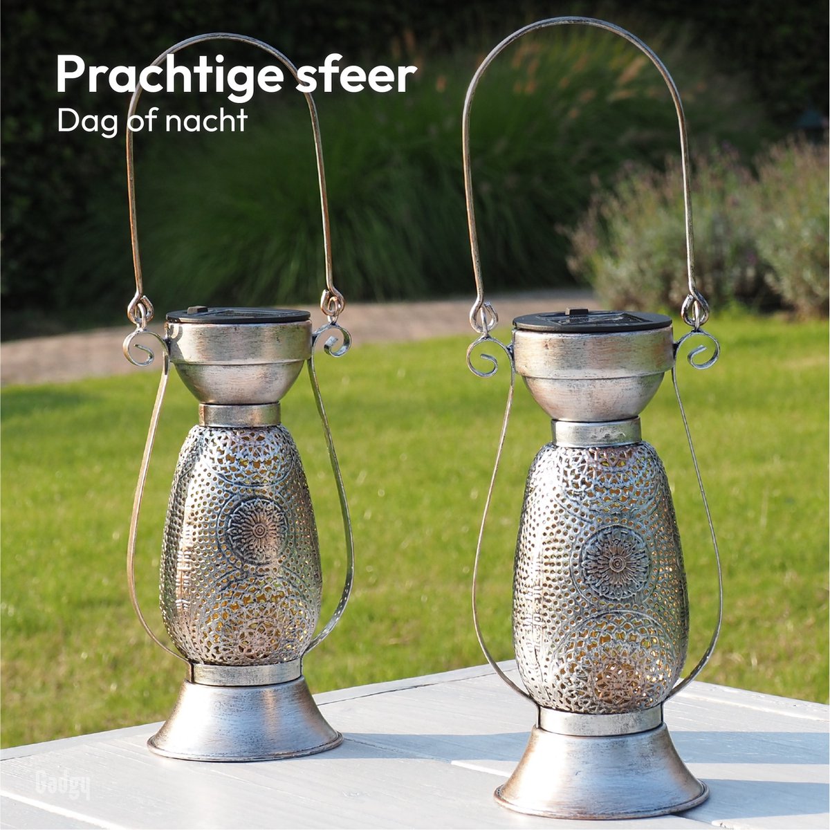 Solar Tafellamp Petroleum – Set van 2