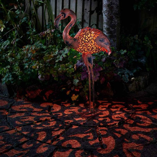 Solar Flamingo - Metaal - 74 cm