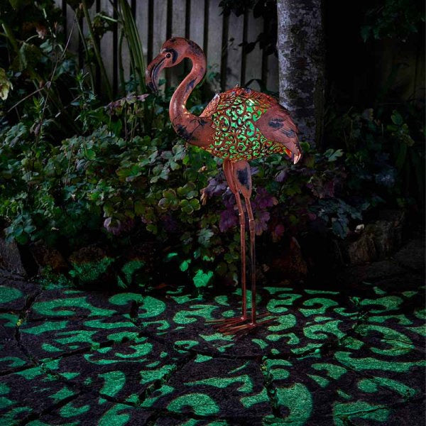 Solar Flamingo - Metaal - 74 cm