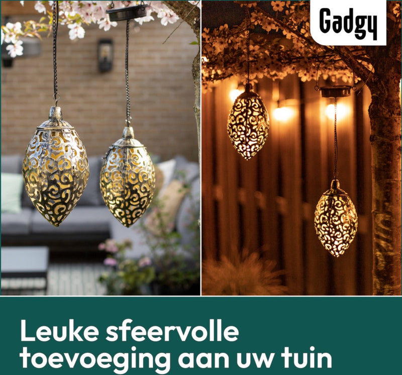 Sfeervolle Oosterse Solar Hanglampen (Set van 2)
