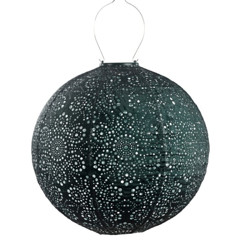 Solar Lampion Round - Fiore Green - 40 cm