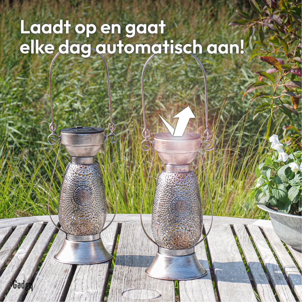 Solar Tafellamp Petroleum – Set van 2