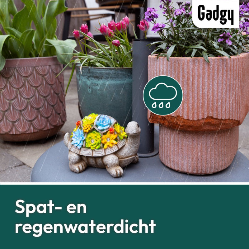 Solar Schildpad Tuinbeeld 21 cm