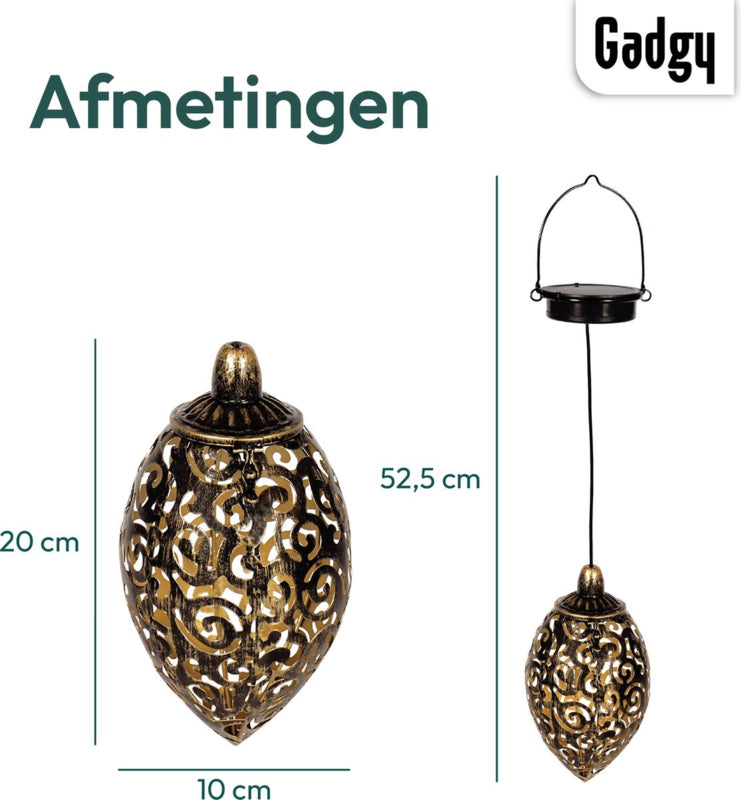 Sfeervolle Oosterse Solar Hanglampen (Set van 2)
