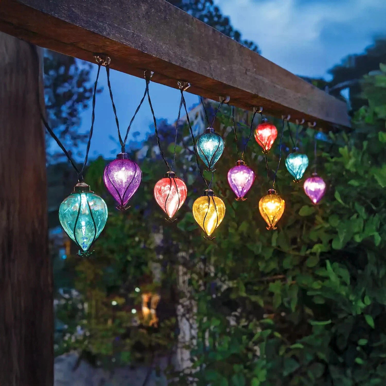 Guirlande Solaire Ballons Arc-en-ciel
